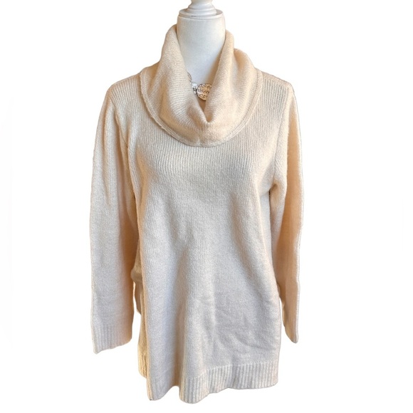 Jessica Simpson Soft Maternity Cowl-neck Tunic Sweater - Picture 1 of 6